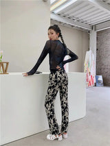 Litlookz Studio Y2K Butterfly Mesh Top, view 3