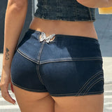Litlookz Studio Y2K Butterfly Micro Shorts, view 3