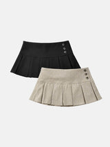 Litlookz Studio Y2K Button Mini Skirt, view 4