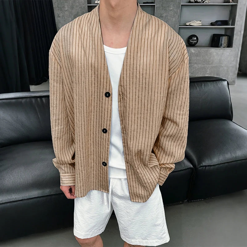 Litlookz Studio Y2K Button Up Striped Shirt