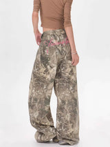 Litlookz Studio Y2K Camo Baggy Pants, view 3