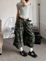 Litlookz Studio Y2K Camo Cargo Jorts, view 3