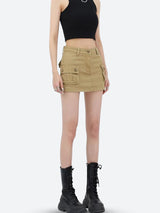 Litlookz Studio Y2K Cargo Denim Mini Skirt, view 2