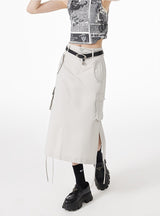 Litlookz Studio Y2K Cargo Midi Skirt, view 3