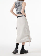 Litlookz Studio Y2K Cargo Midi Skirt, view 4