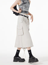 Litlookz Studio Y2K Cargo Midi Skirt, view 5