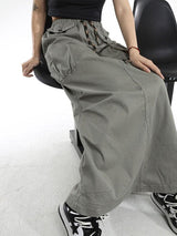 Litlookz Studio Y2K Cargo Parachute Maxi Skirt, view 6