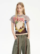 Litlookz Studio Y2K Cat Graphic Tee, view 5