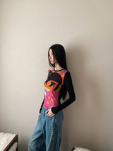 Litlookz Studio Y2K Cat Graphic Top, view 3