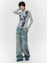 Litlookz Studio Y2K Cat High Neck Top, view 3