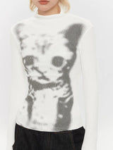 Litlookz Studio Y2K Cat High Neck Top, view 6