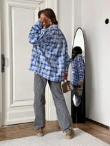 Litlookz Studio Y2K Checkered Oversized Shirt, view 4