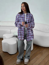 Litlookz Studio Y2K Checkered Oversized Shirt, view 5