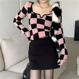 Litlookz Studio Y2K Checkered Square Neck Top, view 2