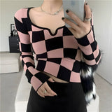 Litlookz Studio Y2K Checkered Square Neck Top, view 4