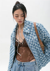Litlookz Studio Y2K Checkered Zip Up Jacket, view 5