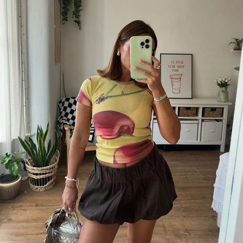 Litlookz Studio Y2K Cherry Baby Tee