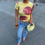 Litlookz Studio Y2K Cherry Baby Tee, view 2