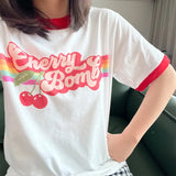 Litlookz Studio Y2K Cherry Bomb Ringer Tee, view 2