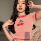 Litlookz Studio Y2K Cherry Crop Sweater, view 5