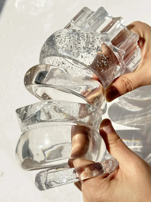 Litlookz Studio Y2K Clear Resin Bracelet