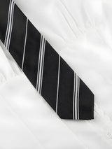 Litlookz Studio Y2K College Shirt With Striped Tie, view 5