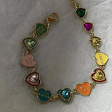 Litlookz Studio Y2K Colorful Heart Bracelet, view 2