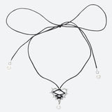 Litlookz Studio Y2K Coquette Barbed Heart Bow Tie Necklace, view 5