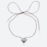 Litlookz Studio Y2K Coquette Barbed Heart Bow Tie Necklace, view 6
