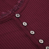 Litlookz Studio Y2K Corduroy Lace Trim Top, view 5
