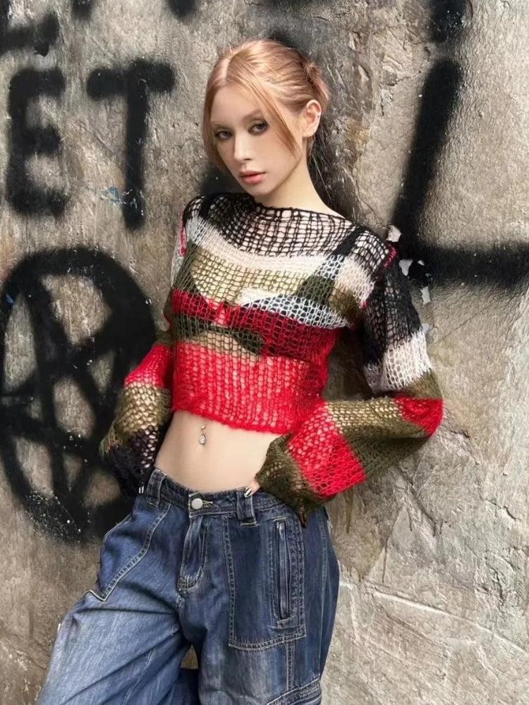 Litlookz Studio Y2K Crochet Sweater