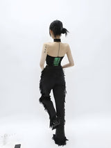 Litlookz Studio Y2K Cropped Halter Top, view 2