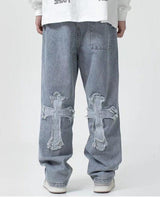 Litlookz Studio Y2K Cross Baggy Jeans, view 2