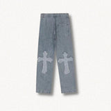 Litlookz Studio Y2K Cross Baggy Jeans, view 4