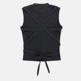 Litlookz Studio Y2K Cross Strap Sheer Top, view 6