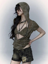 Litlookz Studio Y2K Cut-Out Leopard Top, view 3