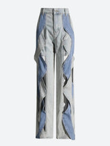 Litlookz Studio Y2K Cut Out Patch Denim Jeans, view 5
