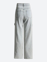 Litlookz Studio Y2K Cut Out Patch Denim Jeans, view 6