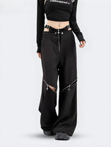 Litlookz Studio Y2K Cut Out Waist Pants, view 2