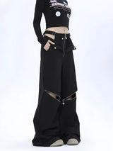 Litlookz Studio Y2K Cut Out Waist Pants, view 3