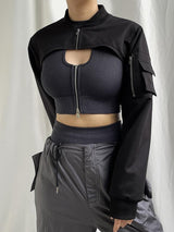 Litlookz Studio Y2K Cyber Bolero Jacket, view 2