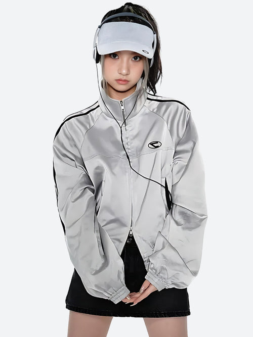 Litlookz Studio Y2K Cyber Double Zip-Up Jacket