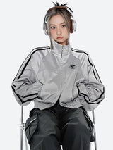 Litlookz Studio Y2K Cyber Double Zip-Up Jacket, view 2
