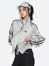 Litlookz Studio Y2K Cyber Double Zip-Up Jacket, view 3