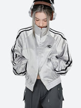 Litlookz Studio Y2K Cyber Double Zip-Up Jacket, view 4