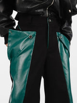 Litlookz Studio Y2K Cyber Faux Leather Pants, view 2