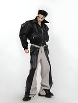 Litlookz Studio Y2K Cyber Faux Leather Pants, view 5