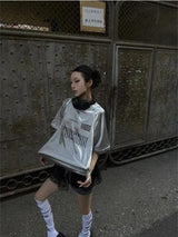 Litlookz Studio Y2K Cyber Oversized Tee, view 3