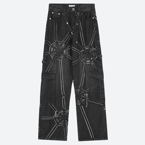 Litlookz Studio Y2K Cyber Patchwork Jeans