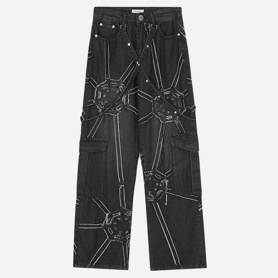 Litlookz Studio Y2K Cyber Patchwork Jeans